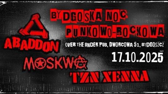 Plakat wydarzenia Bydgoska Noc Punkowo-Rockowa