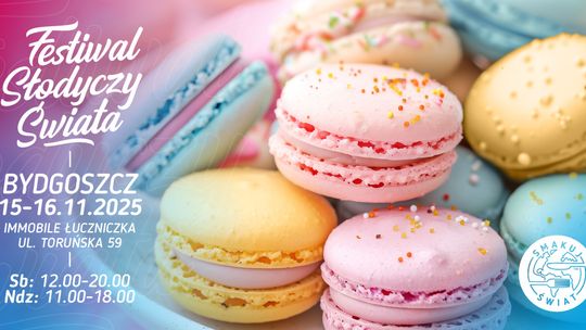 Festiwal Słodyczy Świata kolorowe makaroniki w różnych smakach