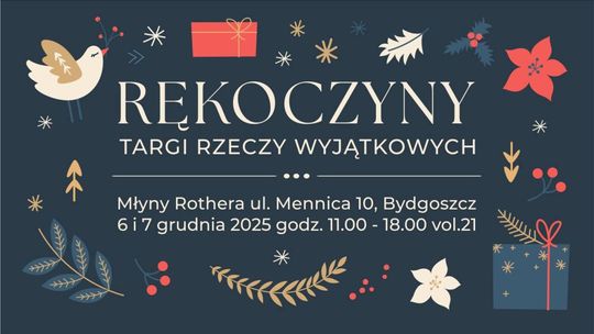 Rękoczyny - Targi Rzeczy Wyjątkowych Plakat promujący targi rękodzieła