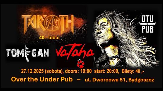 Plakat koncertu TAROTH z okazji 40-lecia