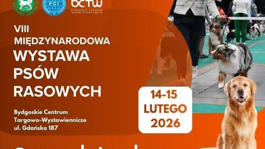 Plakat zapraszający na wystawę psów