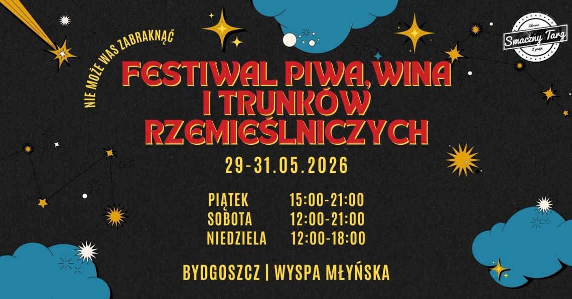 Plakat Festiwalu Piwa, Wina i Trunków Rzemieślniczych w Bydgoszczy
