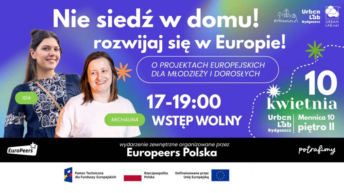 Plakat wydarzenia o projektach europejskich
