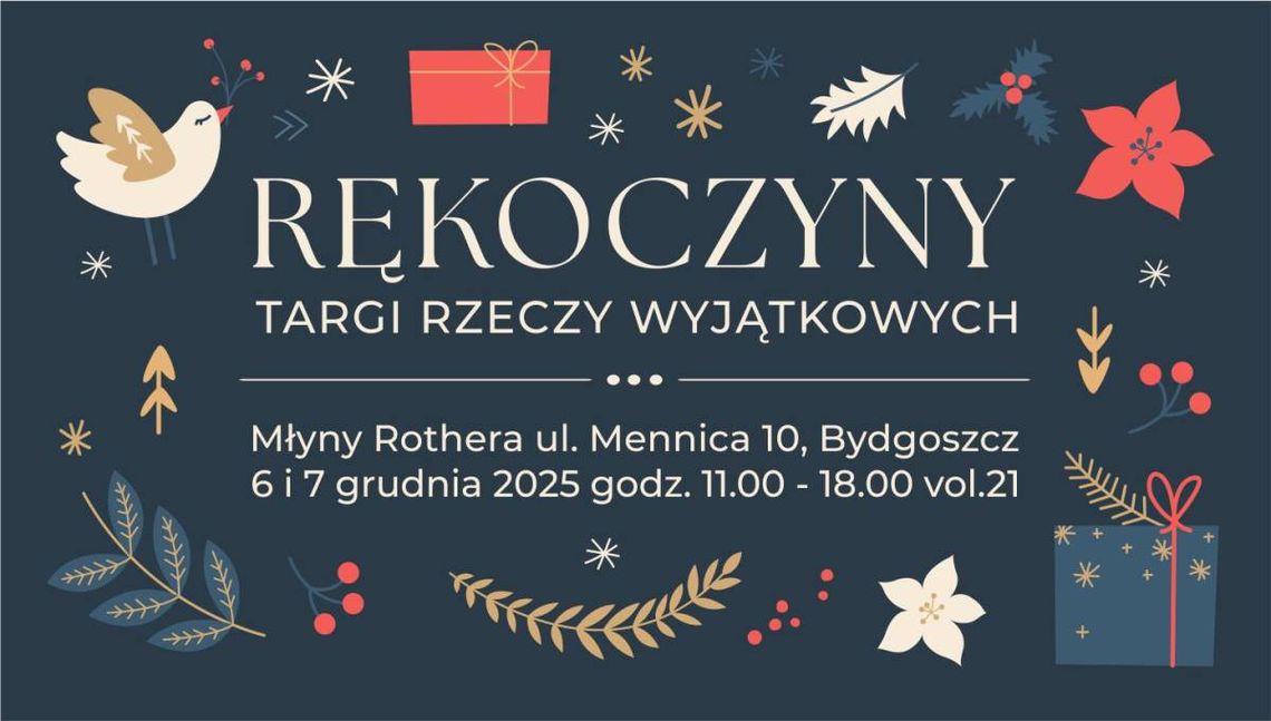 Rękoczyny - Targi Rzeczy Wyjątkowych Plakat promujący targi rękodzieła