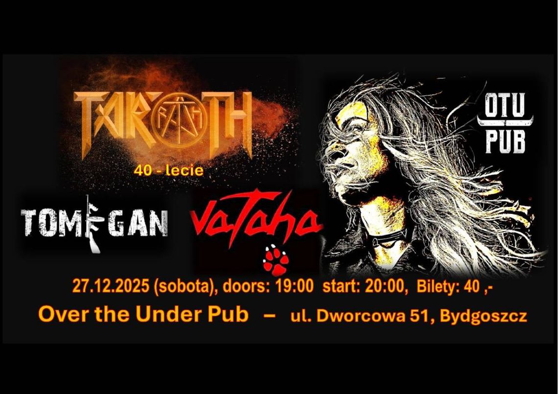 Plakat koncertu TAROTH z okazji 40-lecia