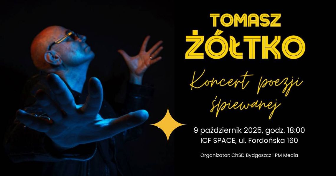 Plakat koncertu Tomasza Żółtki