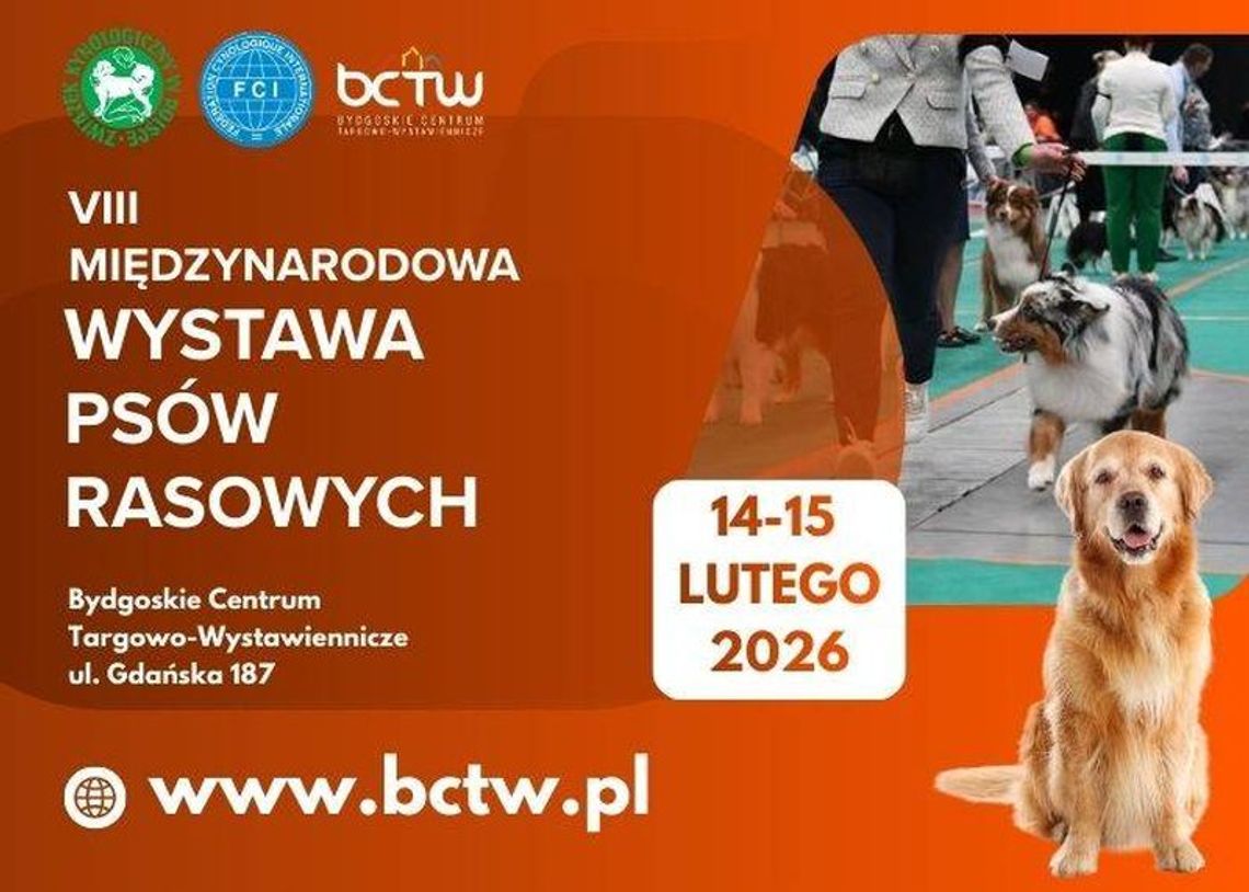Plakat zapraszający na wystawę psów